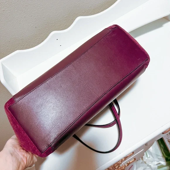 Coach Burgundy Leather & Suede Shoulder Bag – Like New - Picture 4 of 10